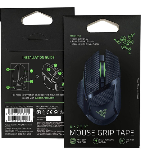 Razer Mouse Grip Tape Para Basilisk Ultimate/v2/x Hyperspeed