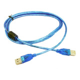 Cable Extensión Usb 2.0 Macho Macho 1.5 Mt Con Filtro Azul