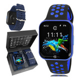 Relógio Smartwatch Champion Digital Azul 1 Ano Garantia