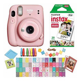 Instax Mini 11 Blush Pink Cámara Instantánea Con Paqu...