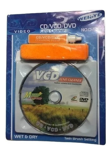 Kit Limpa Lente Cd Cleaner Limpeza Dvd Cd Video Game