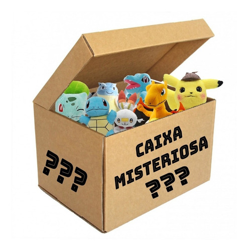 Caixa Misteriosa De Pelúcia Pokemon Charizard Blastoise Mew