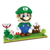 Luigi Set Gigante De Super Mario Bros Mini Blocks