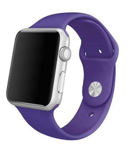 Malla Reloj Silicona Con Hebilla Para Apple Iwatch 38/40 Mm Ancho 38 Mm Color Violeta