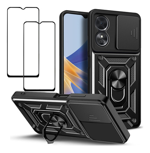 Funda Para Oppo Carcasa Con Protector De Cámara + 2 Mica