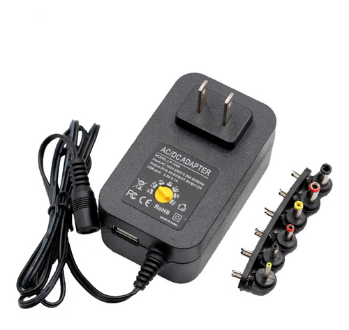 Adaptador De Corriente 2.5a Potencia Ajustable 9v 12v 6v 2a