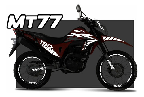 Kit Stickers Reflejantes Completo Honda Xr 190l Xr190l Vinil | Envío gratis