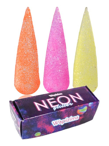 Glitter Neon De Wapizima Coleccion De 3pzs