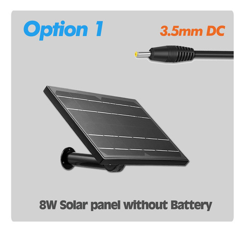 8w Negro Mini Panel Solar Powered 18650 Batería Al Aire