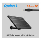 8w Negro Mini Panel Solar Powered 18650 Batería Al Aire