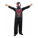 Disfraz Spiderman Negro Miles Morales - T.2 Premium