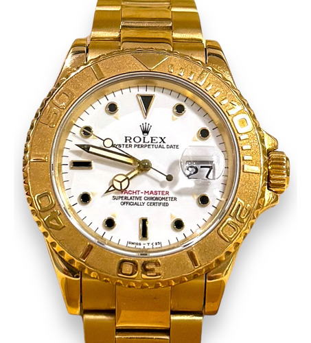 Rolex Yacht Master 40mm Full Gold E Mostrador Branco!!!