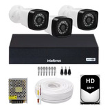 Kit Cftv 3 Cameras Segurança 1080p Full Hd Dvr Intelbras 4ch