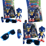 Kit   Garrafa Brinquedos Sonic Relogio Infantil + Oculos