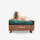 Cama Cajonerapara Perro Suave Y Fresco Lavable, 100% Madera