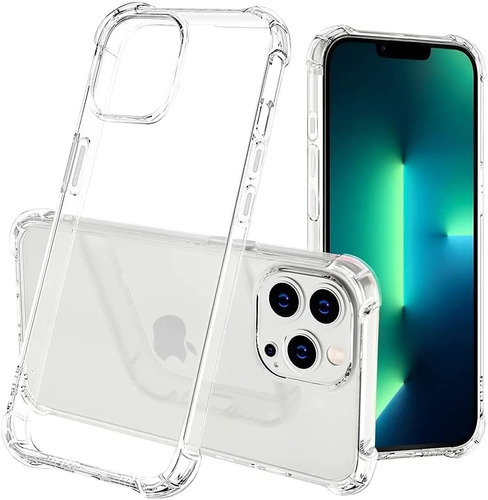 Combo Funda Transparente + Vidrio 9d Para iPhone 13 Pro Max 