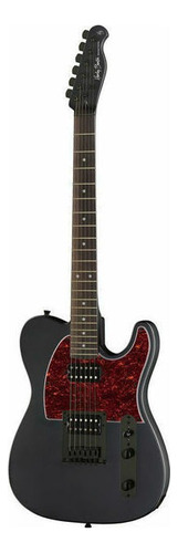 Guitarra Eléctrica Harley Benton Standard Series Te-20hh De Tilo Black Satin Con Diapasón De Arce Asado