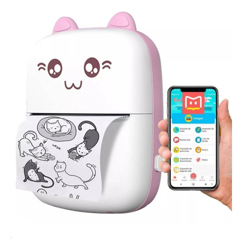 Impresora Termica Portátil Bluetooth Gatito,