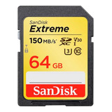 Memoria Sd 64gb Sandisk Extreme Sdxc Uhs-i U3 150 Mb/s