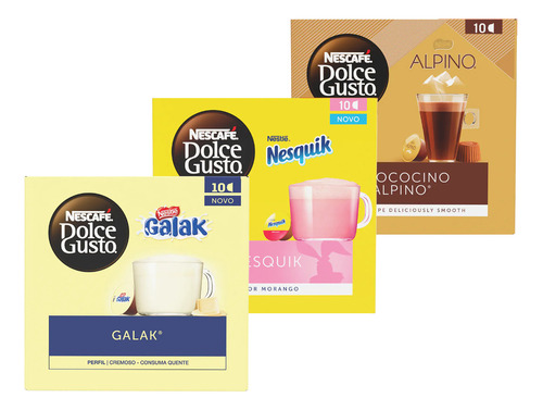 Kit 3 Caixas - Galak Nesquik E Alpino - Lançamento Nescafé