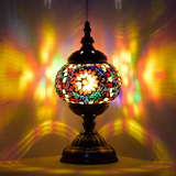 Lámpara De Mesa Marroquí Con Mosaico De Cristal Y Bombilla L