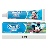 Oral B Kids Kit X24 Pasta Dental Con Fluor Para Niños Mickey