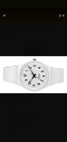 Reloj Swach Color Blanco 