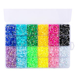 Juego De Gemas De Cristal Redondas Clear Ab Diy Craft 5 Mm