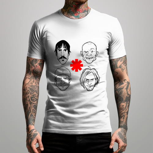 Camiseta Red Hot Chili Peppers Rock Banda Camisa Música 
