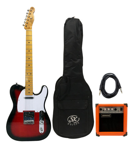 Combo Guitarra Eléctrica Sx Telecaster + Amplificador Funda