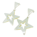 Aros Colgabtes  Estrella Con Triagulo  De Plata 925 Ar 282-1