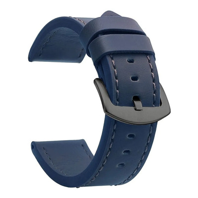 Correa De Piel Pu Hebilla Negro Para Montblanc Summit Lite Azul 2.2 Cm
