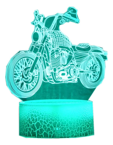 Luz Nocturna 3d Para Motocicleta, Decoración De Mesa, Escrit