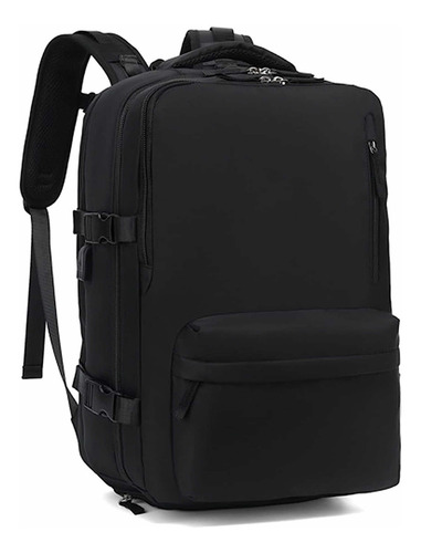 Mochila Urbana Mochila Travel Carry On Color Negro Diseño Lisa 30l