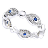 Anillo Zircon Cubic Ojo Turco Regalo Mujer Protección