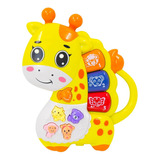 Brinquedo Educativo Bebês Girafa Teclado Musical Som Animais