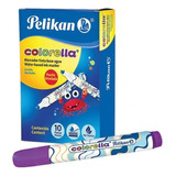 Marcador Grueso Lavable Pelikan Colorella Caja Con 10 Piezas Color Violeta