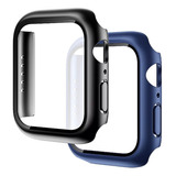 Rock Space Capa Bumper Película Proteção Anti Risco Para Apple Watch 8 Modelo E Cor Preto 44mm