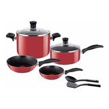 Bateria De Cocina 8 Pz Aluminio Easy Care Olla Tefal T-fal