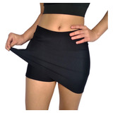 Short Saia Justo Fitness Elástico Liso Suplex Pp Plus Size