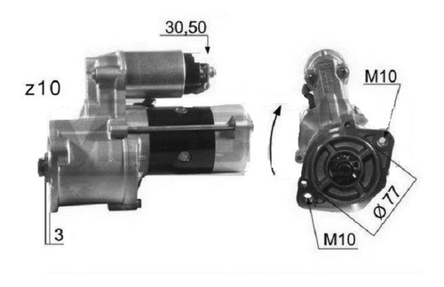 Arranque Hyunday H1/h100 2.5 D/td, Mitsubishi L200/l300 2.5 Foto 2