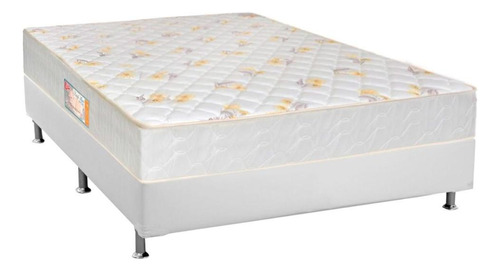 Cama Box Casal: Colchão Ortopédico Castor Sleep Firme+base 