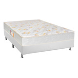 Cama Box Casal: Colchão Ortopédico Castor Sleep Firme+base 