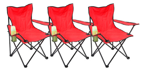 Pack 3 Silla Plegable De Playa Silla De Camping Pesca Picnic