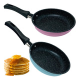 Set Mini Sarten Alimentos Cocina Teflon Huevitos Hot Cakes