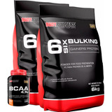 Kit 2x Hipercalórico Six Bulking 6kg + Bcaa 100g