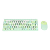 Teclado Y Ratón Usb, Inalámbrico, Bonito Mix De Colores, 86