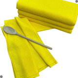 Guardanapo Panos De Prato Collor Amarelo Premium Kit 05uni.