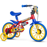 Bicicleta Masculina Aro 12 Fireman C/ Rodinha 2 A 5 Anos