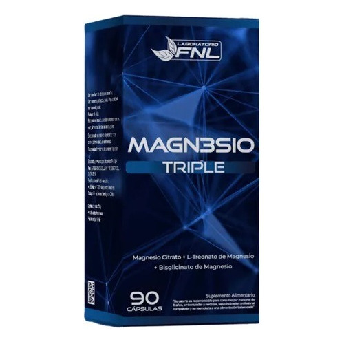 Triple Magnesio : Citrato + Treonato + Glicinato Fnl 90 Caps